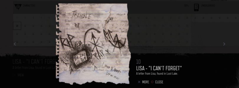 Days Gone Lost Lake Character Collectible Location 1