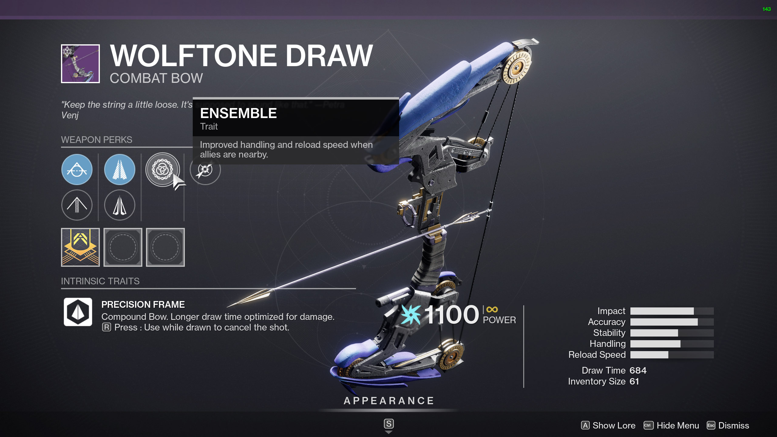 Wolftone Draw - Combat Bow