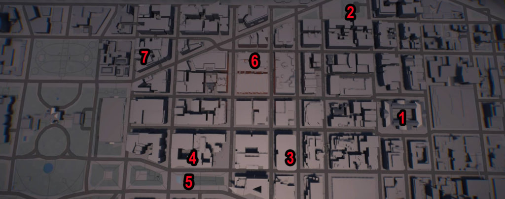 Division 2 Downtown East SHD Tech Caches Locations Map