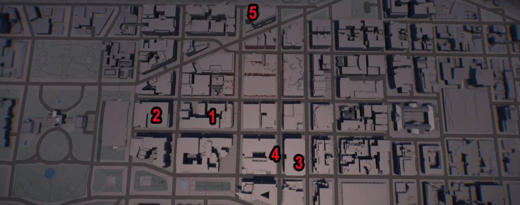Division 2 Downtown East Theater Comms Locations Map