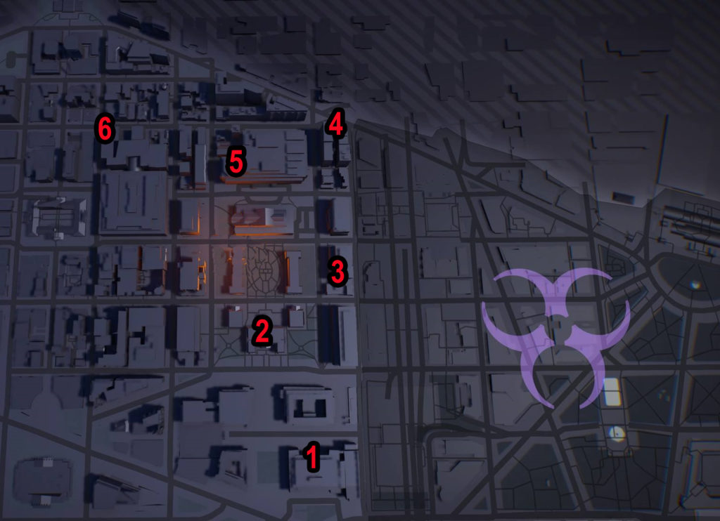 Division 2 Judiciary Square SHD Tech Caches Locations Map