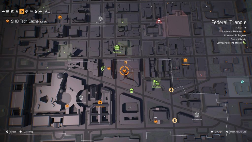 The Division 2 SHD Tech Points Locations