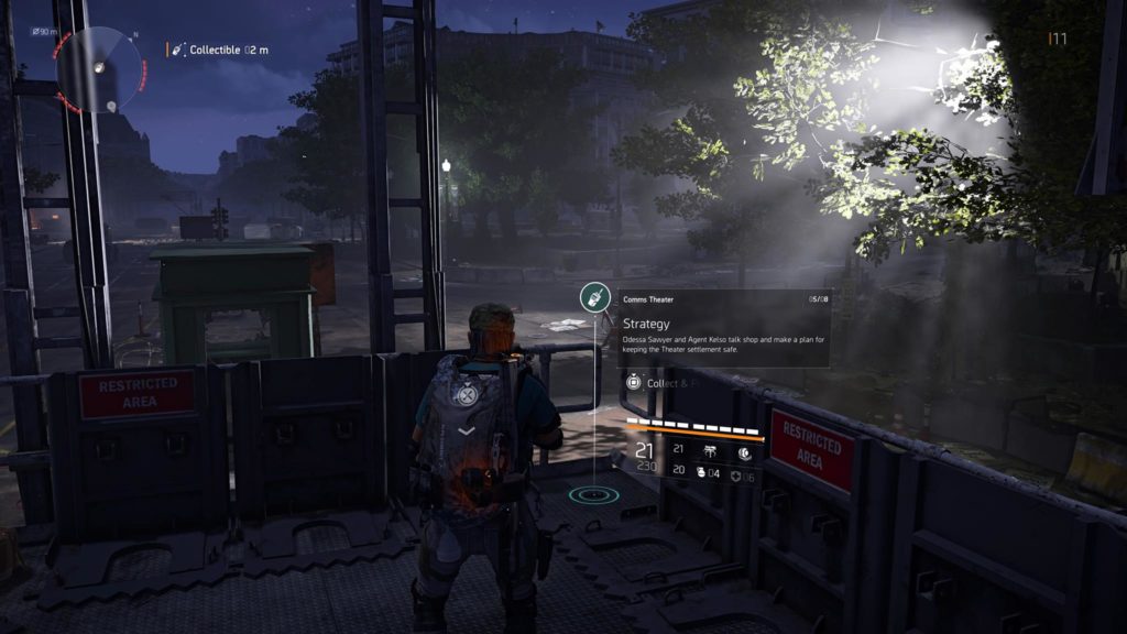 Division 2 Firearms Training Theater Comm Collectible Location