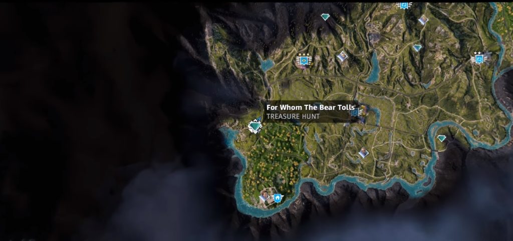 Far Cry New Dawn For Whom the Bear Tolls Treasure Hunt Location Map