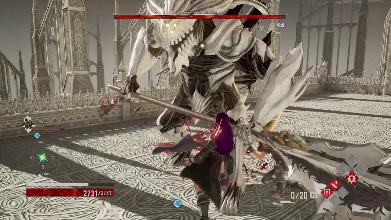 Queen's Knight Sword for Argent Wolf King's Blade at Code Vein