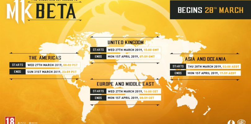 Closed Mortal Kombat 11 Beta Dates
