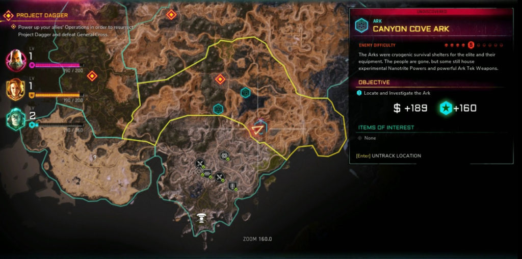 RAGE 2 Canyon Cove Ark Location Map