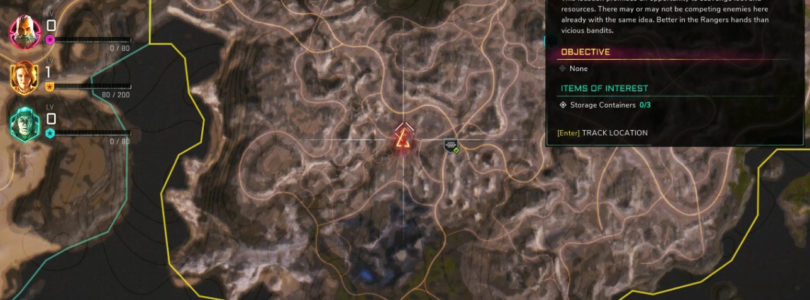 RAGE 2 Cliff Side Outlook Twisting Canyons Location Map