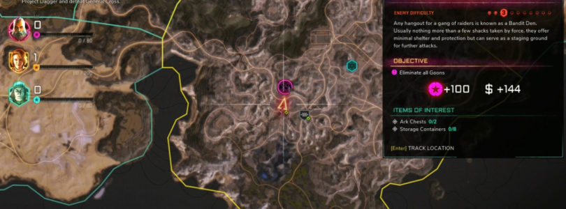 RAGE 2 Doomsayer Peak Twisting Canyons Location Map