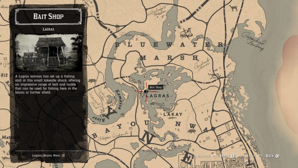 Red Dead Redemption 2 Lures and Baits Store Location