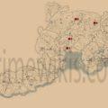 RDR2 Jack Hall Gang Treasure Hunt Locations Map