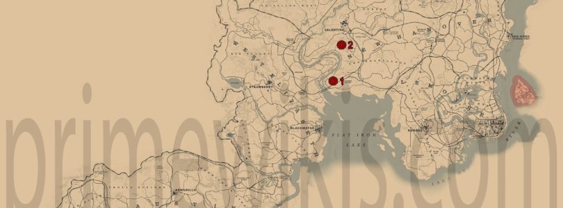 RDR2 Jack Hall Gang Treasure Hunt Locations Map