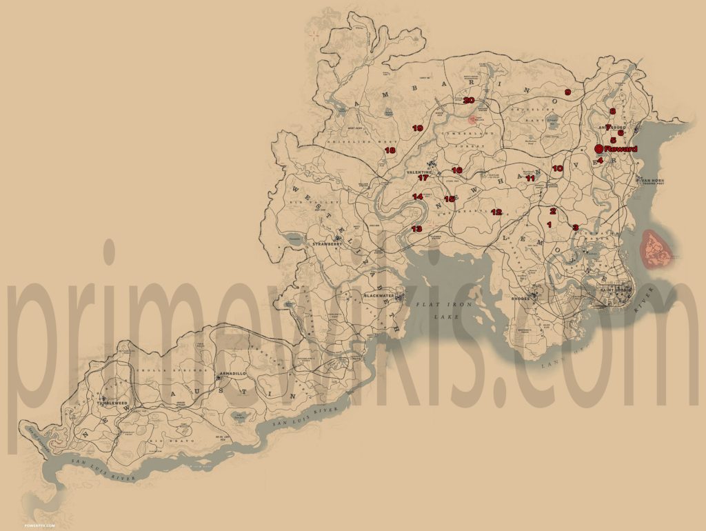 RDR2 All Dreamcatchers Collectibles Locations Map